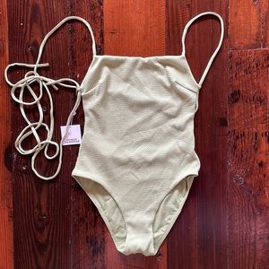 Monday Swimwear light green one piece, new with tags